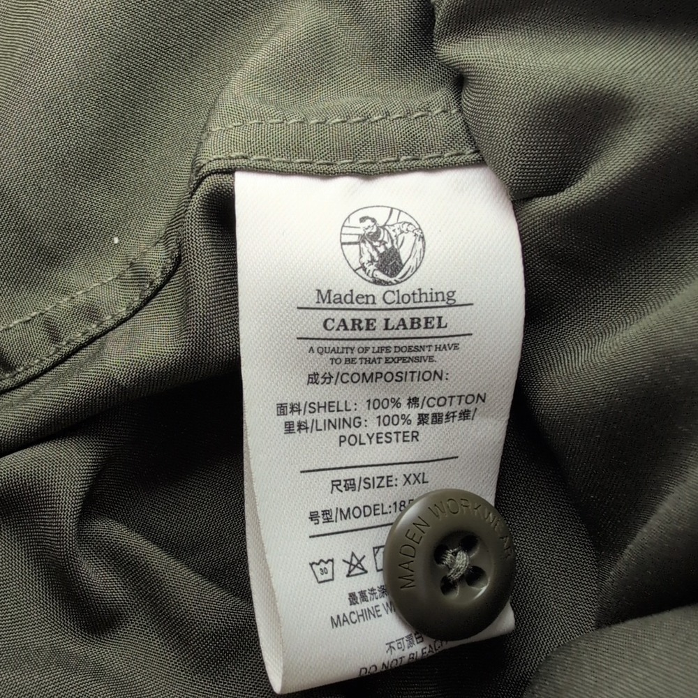 Uncle Fu Co Jacket Mens XXL Military‎ Parka Retro Maden Ameka Ji Wear Green Camo - Picture 10 of 10